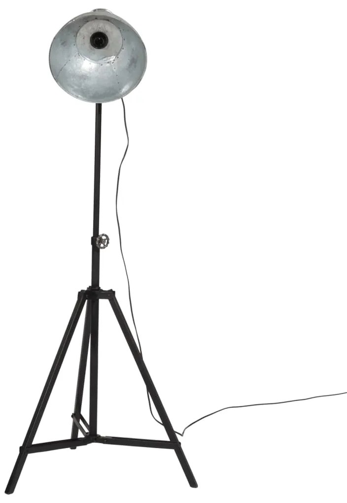 Candeeiro de pé 25 W 61x61x90/150 cm E27 prateado vintage