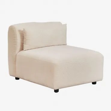 Módulo Central Para Sofá Modular Fogler Linho Veludo Bege Linho - Sklum