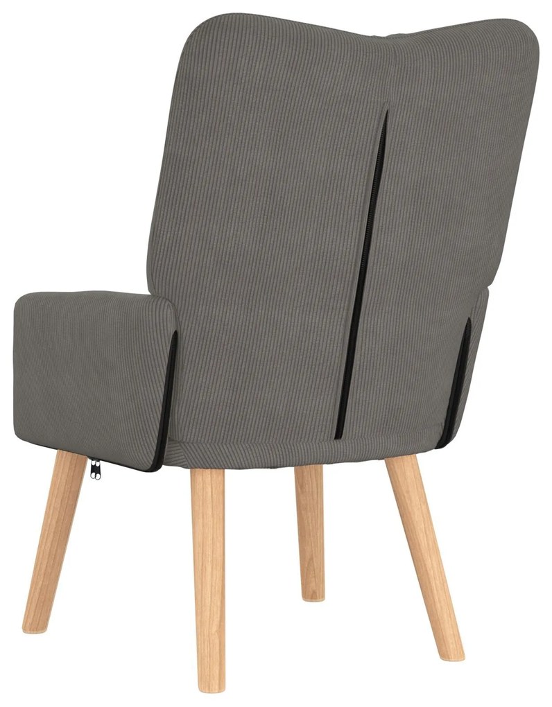 Cadeira Relaxante vidaXL Cinza Claro em Veludo