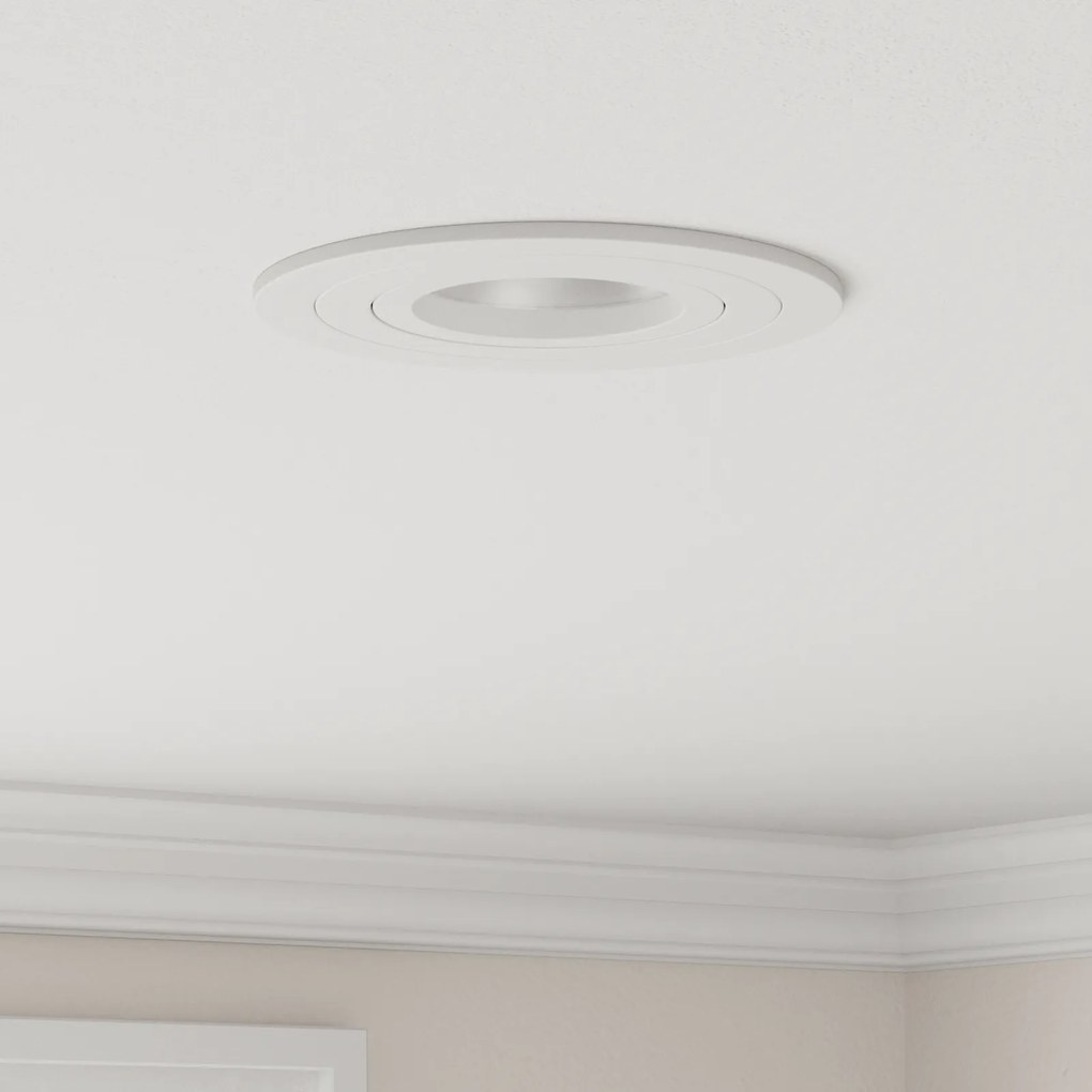 vidaXL Focos Embutidos 6 pcs Redondo GU10 Branco Ø91 mm