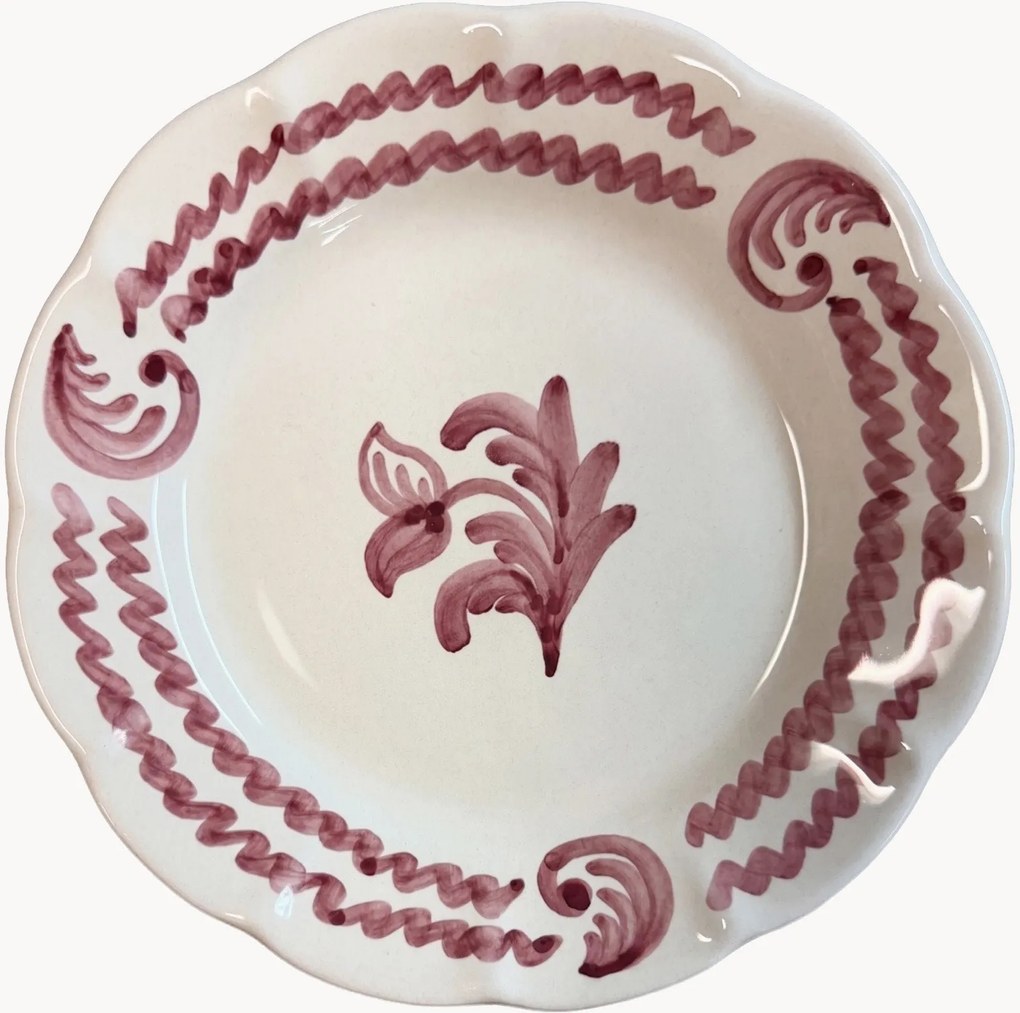 Prato de pequeno-almoço pintado à mão Antica