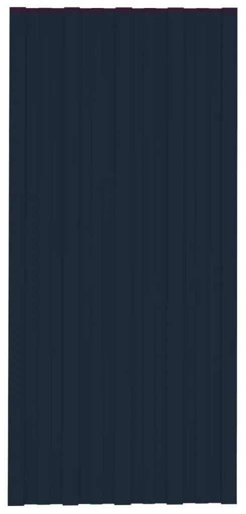 Painéis de telhado 12 pcs 100x45 cm aço galvanizado antracite