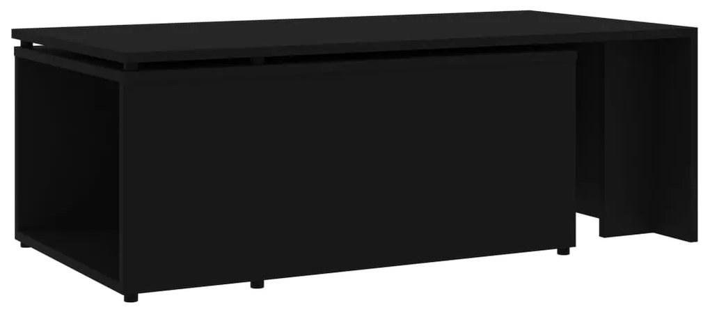 Mesa de centro 150x50x35 cm derivados de madeira preto