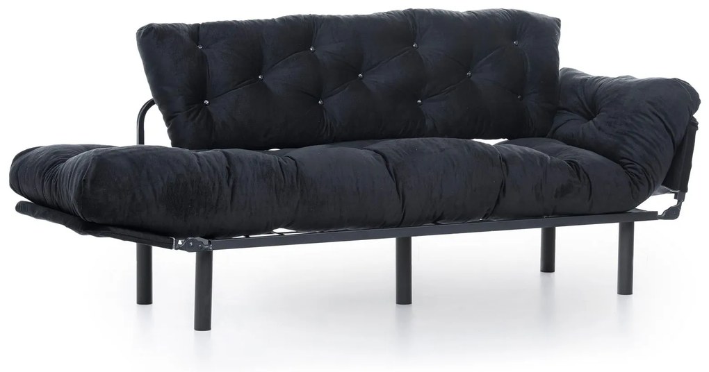Mesa de Centro Selin Metal Ferforje – Carvalho e Preto – 90x90x38 cm