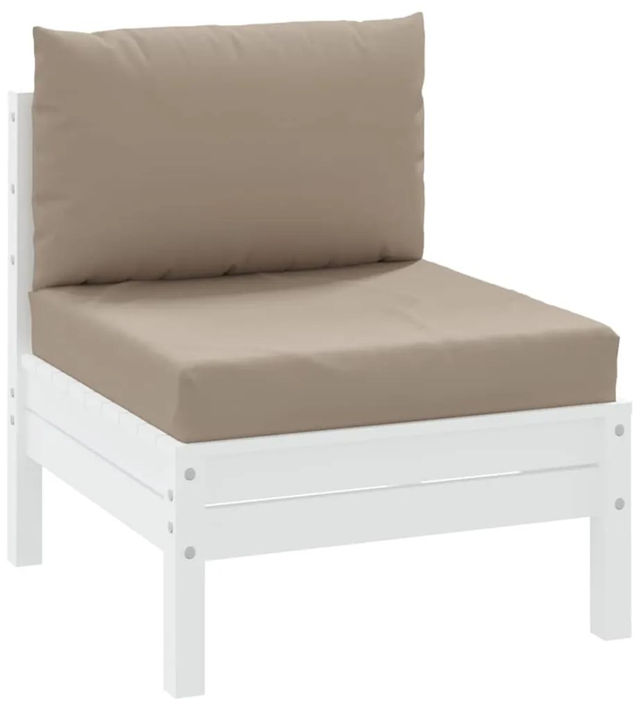 Almofadões de paletes 2 pcs tecido oxford cinza-acastanhado