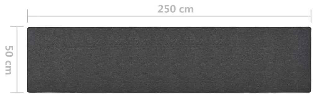 Tapete/passadeira 50x250 cm antracite