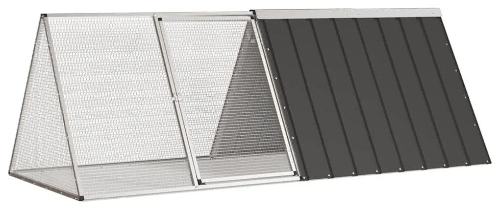 Gaiola p/ coelhos 201,5x80,5x71 cm aço galvanizado antracite