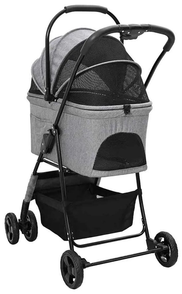 Carrinho de Pet Dobrável Cinzeto 81 x 47 x 99 cm Tecido Oxford