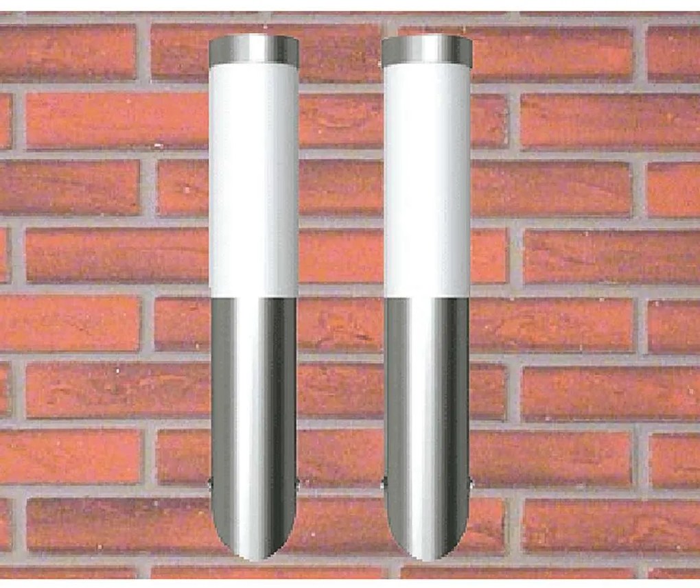 Candeeiros de parede para exterior 2 pcs aço inoxidável