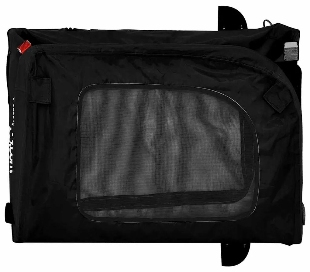 Reboque para Bicicleta para Pets - Tecido Oxford Preto e Ferro