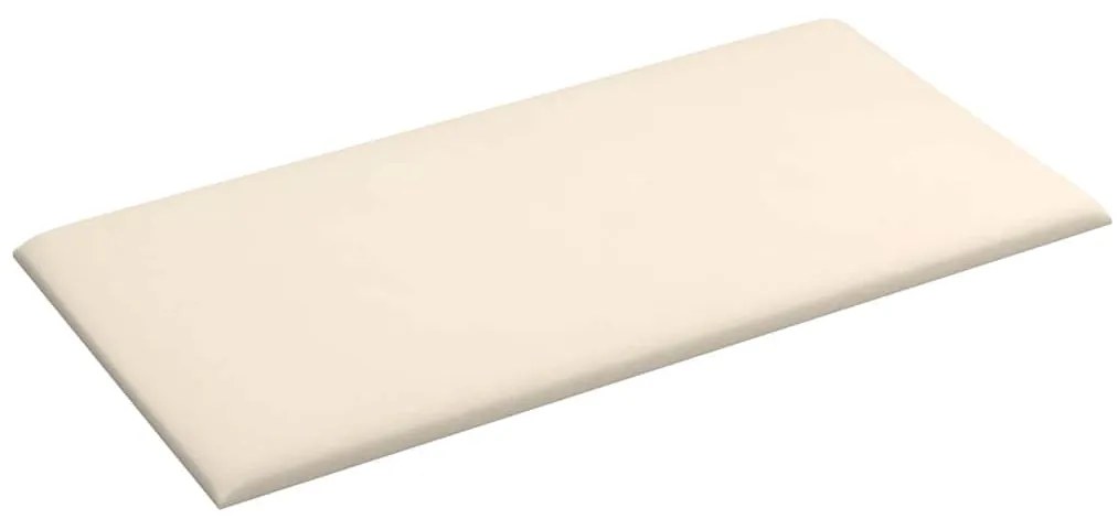 Painel de parede 12 pcs 60x30 cm veludo 2,16 m² creme