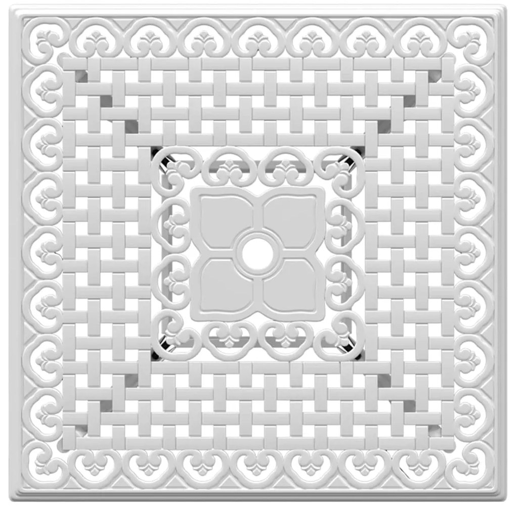 Mesa de jardim 80x80x75 cm alumínio fundido branco