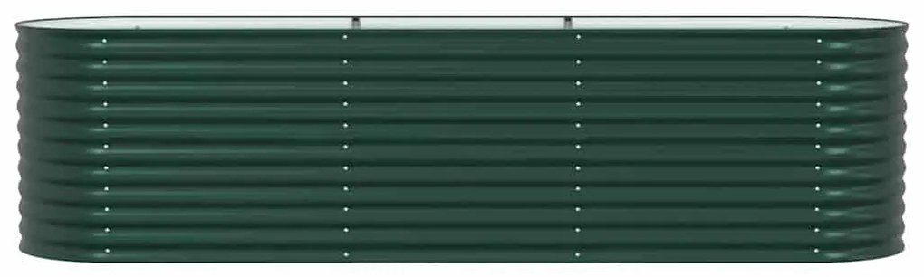 Cama Elevada para Jardim vidaXL Verde 320x80x81 cm em Aço Galvanizado