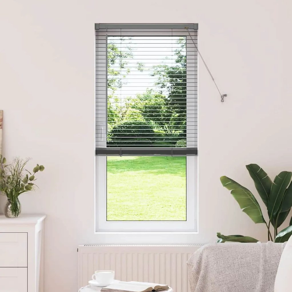 vidaXL Persianas venecianas Manual Cinza Escuro 175 x 65 cm Alumínio