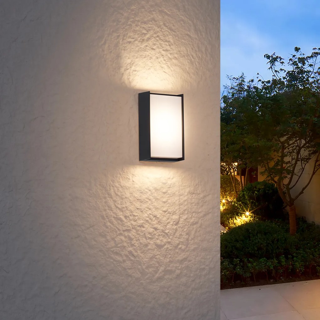 Candeeiro de parede exterior moderno preto incl. LED IP65 - Packet