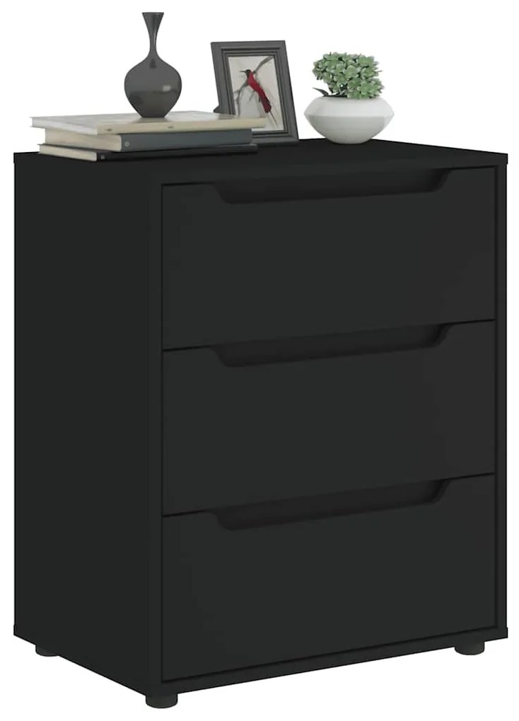 vidaXL Aparador VISNES 60x40x73 cm derivados de madeira preto