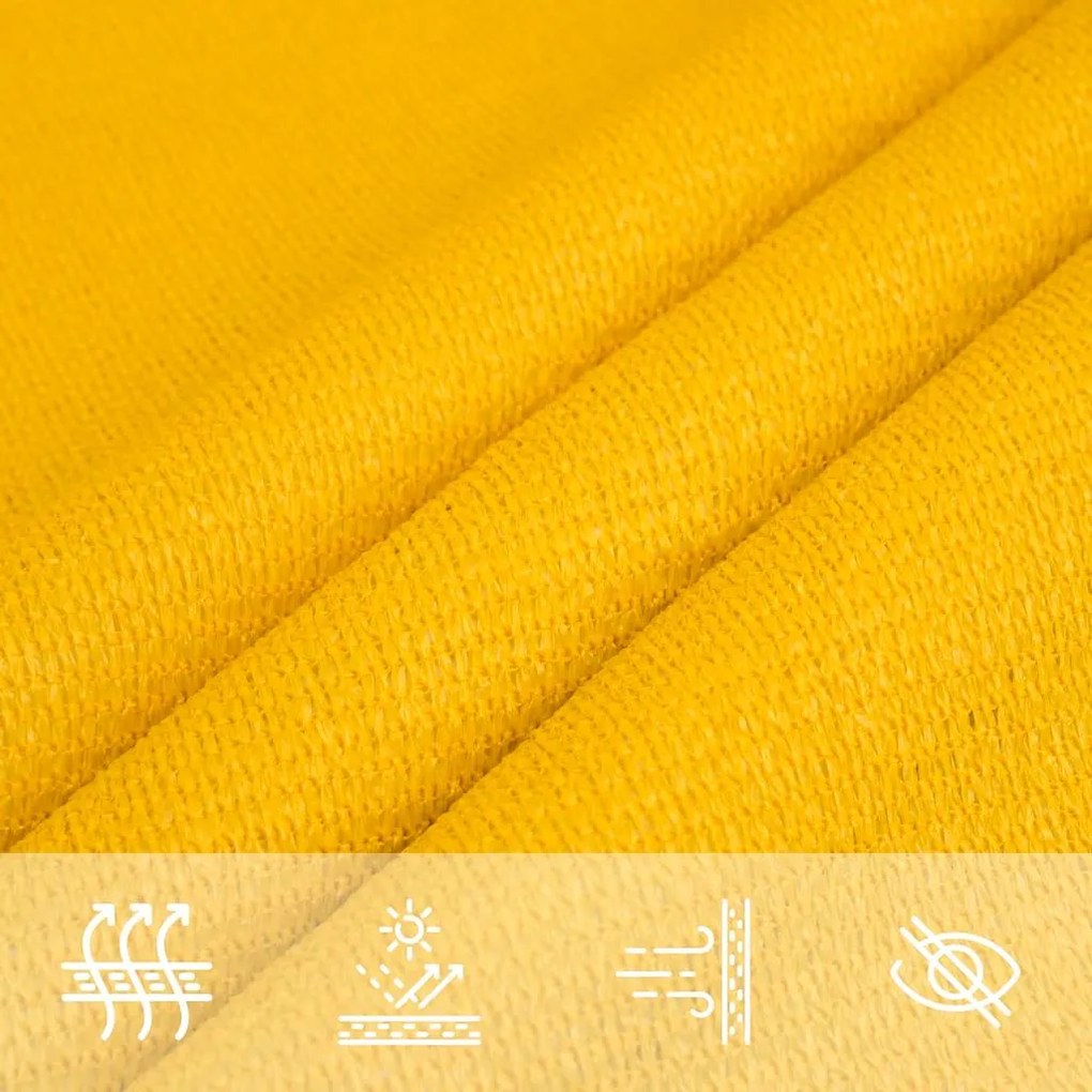 Para-sol estilo vela trapézio 160 g/m² 4/5x4 m PEAD amarelo