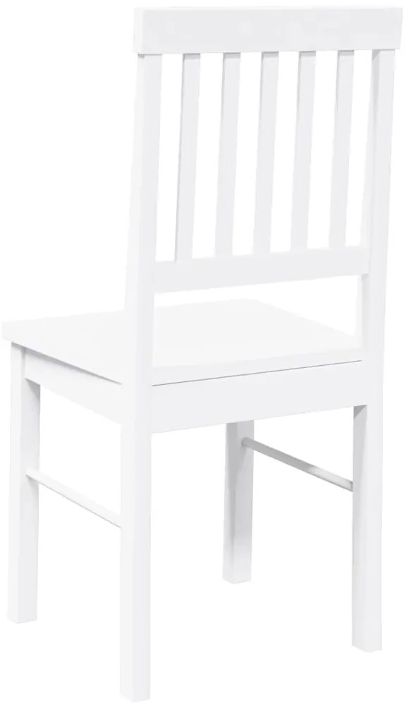 Cadeiras de jantar 2 pcs madeira de seringueira maciça branco