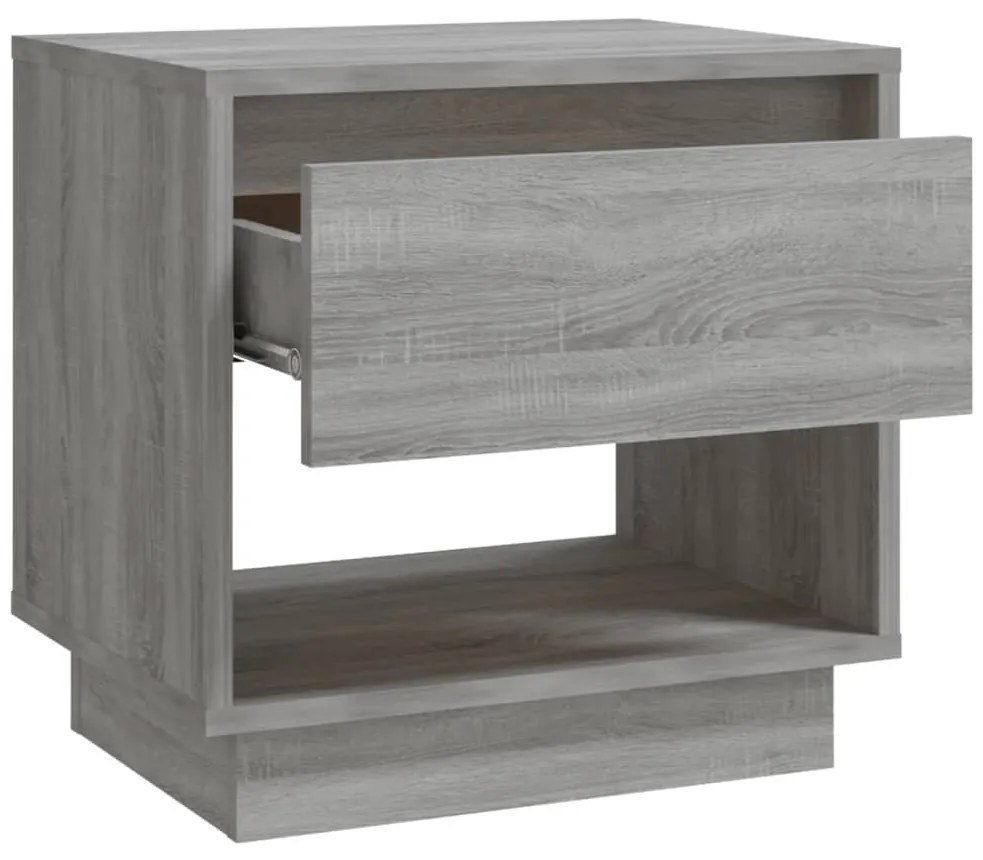 Mesas de cabeceira 2 pcs derivados de madeira sonoma cinza