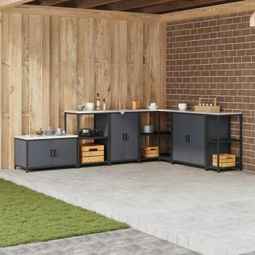 vidaXL Armário de Armazenamento para Cozinha Antracite 60 x 50 x 92 cm