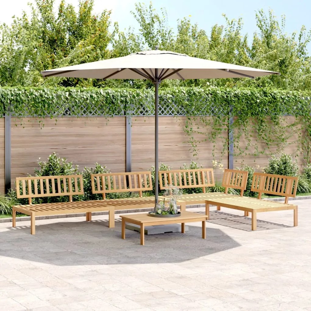 vidaXL 5 pcs conjunto de móveis de paletes p/ jardim acácia maciça