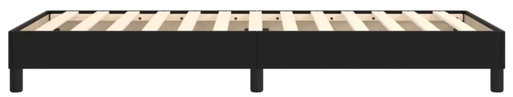 Estrutura de cama 100x200 cm couro artificial preto