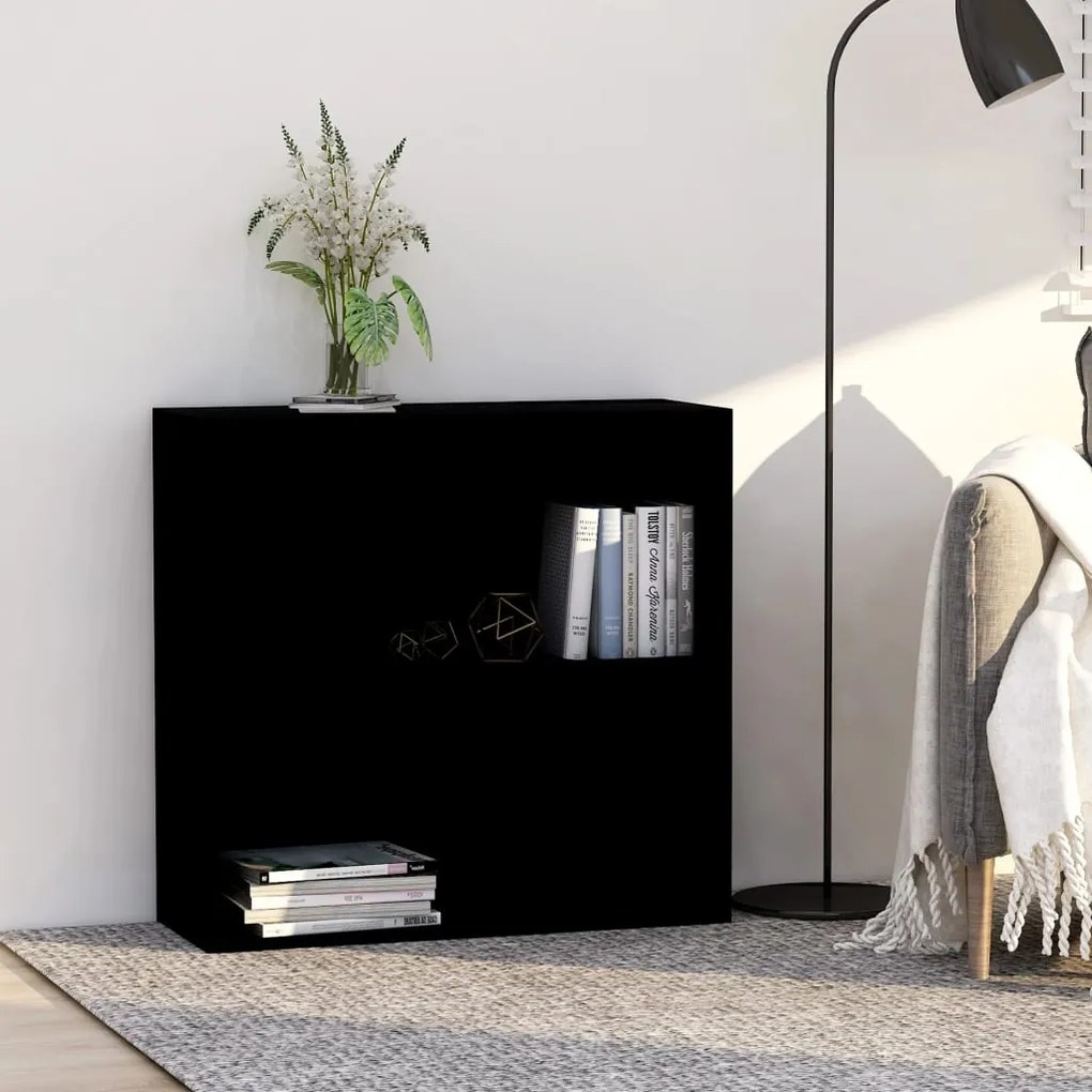 vidaXL Estante 80x30x76,5 cm derivados de madeira preto
