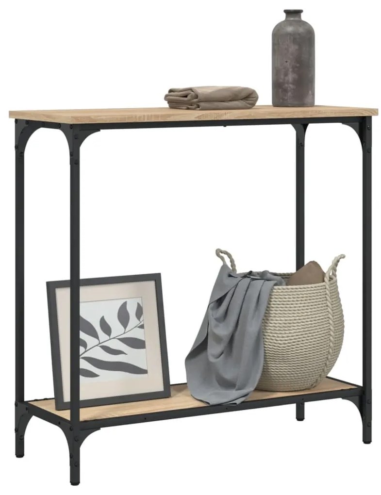 Mesa consola 75x30,5x75 cm derivados de madeira carvalho sonoma