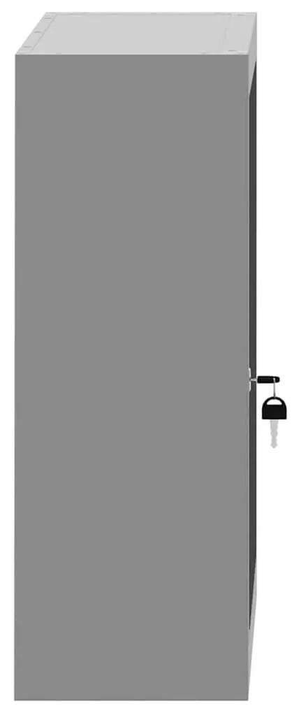 Armário de Ferramentas Parede vidaXL Preto 50x20x55 cm Aço