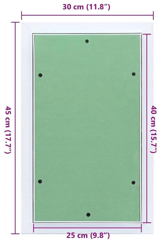 Painel de Acesso vidaXL com Estrutura de Alumínio e Placa de Gesso 250