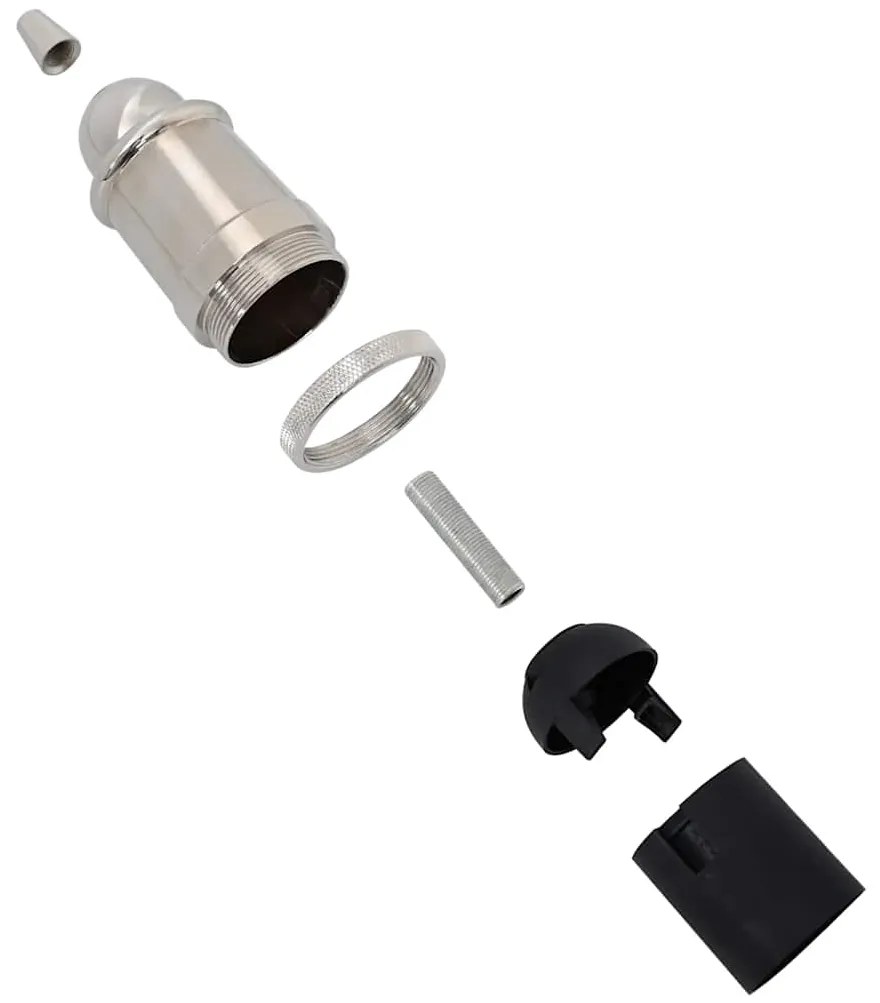 Casquilhos de lâmpadas 2 pcs Níquel acetinado E27