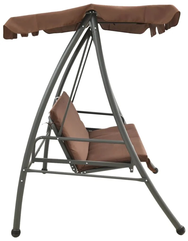 Baloiço de jardim com toldo cor café