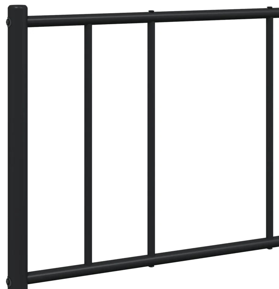 Estrutura de cama sem colchão com pés 160x200 cm preto