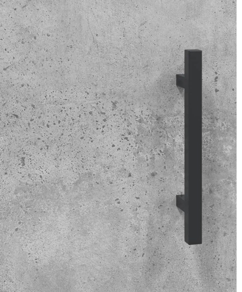 Aparador alto 69,5x31x115 cm derivados de madeira cinza-cimento