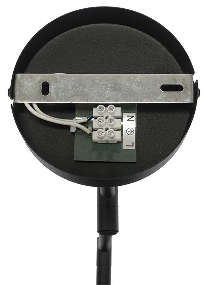 Candeeiro de parede preto com abajur preto e braço ajustável - Ladas Deluxe Moderno