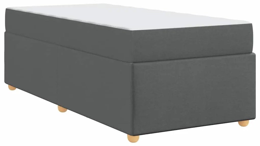Estrutura de cama com colchão Cinzento escuro 100 x 200 cm