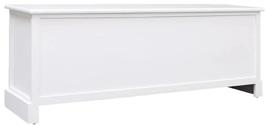 Móvel de TV 108x30x40 cm madeira de paulownia maciça branco