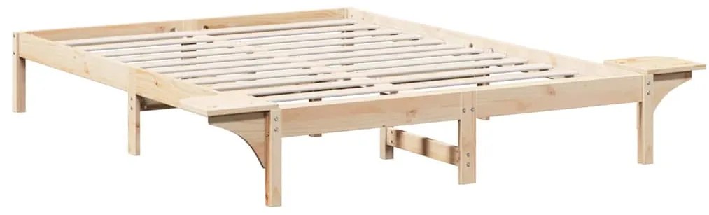 Estrutura de cama com mesas de cabeceira Castanho 140 x 200 cm