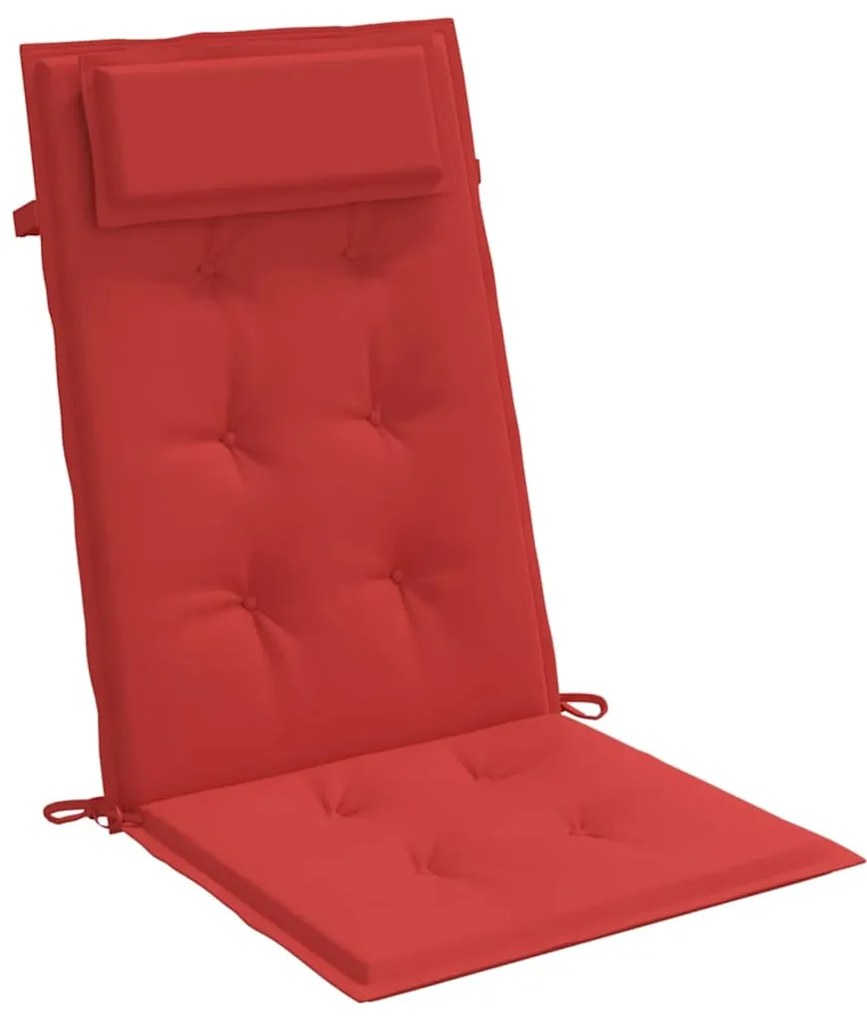 Almofadões p/ cadeira encosto alto 6 pcs tecido oxford vermelho