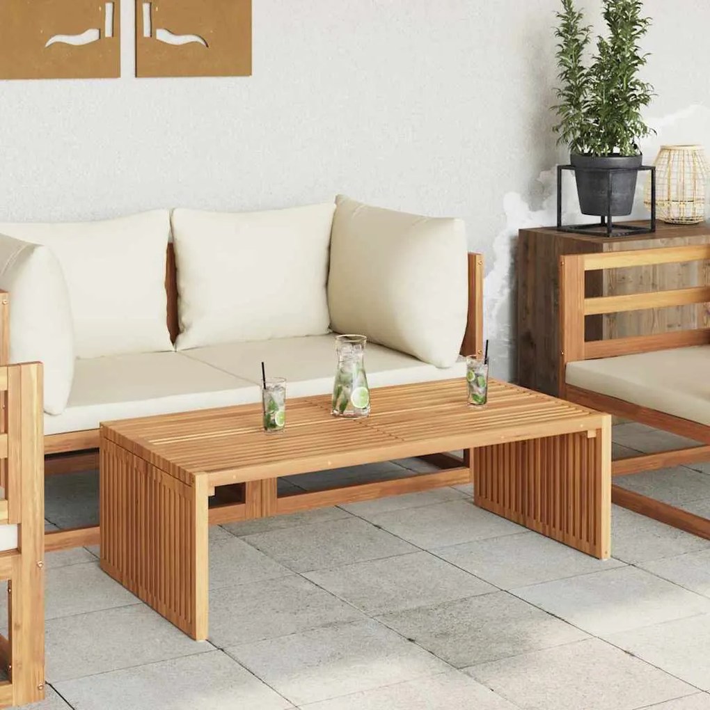 Mesa Lateral do Jardim 110x55x35,5 cm Madeira Maciça Teca