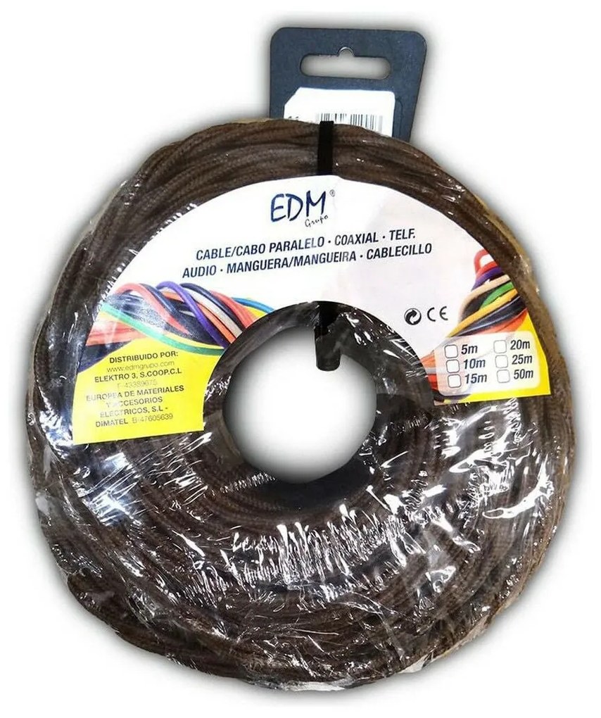 Cabo EDM 3 x 2,5 mm Castanho 5 m