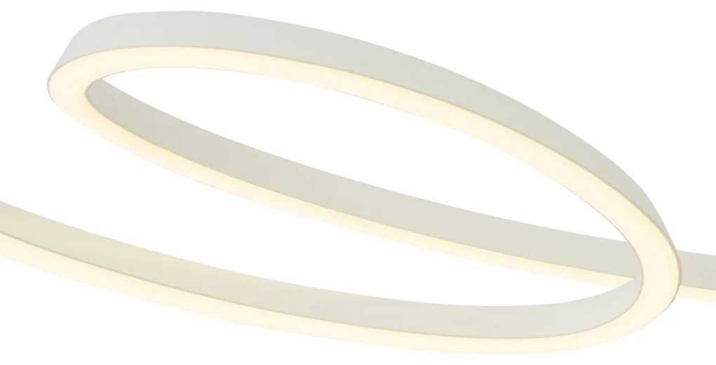 Candeeiro suspenso escandinavo bege 72cm incl. LED regulável em 3 níveis - Circuit