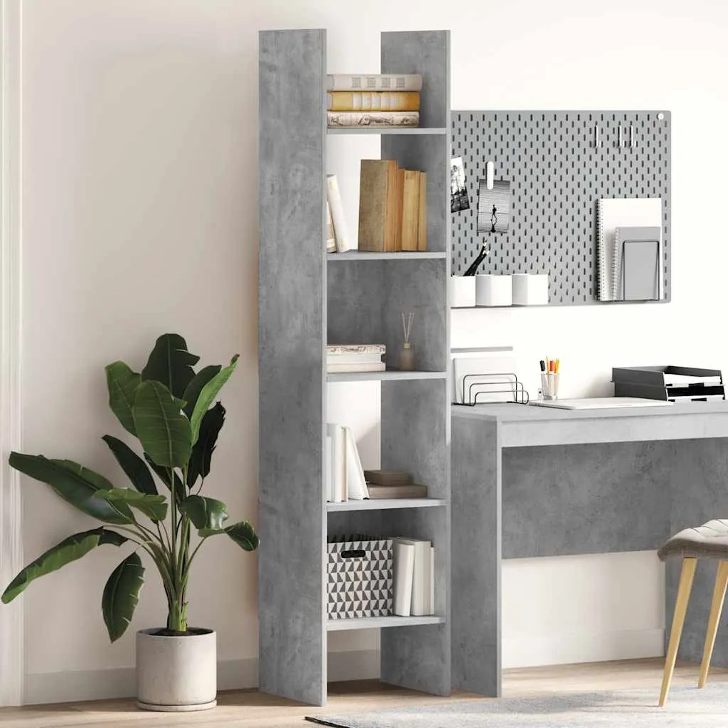 Estante 40x35x180 cm contraplacado cinzento cimento