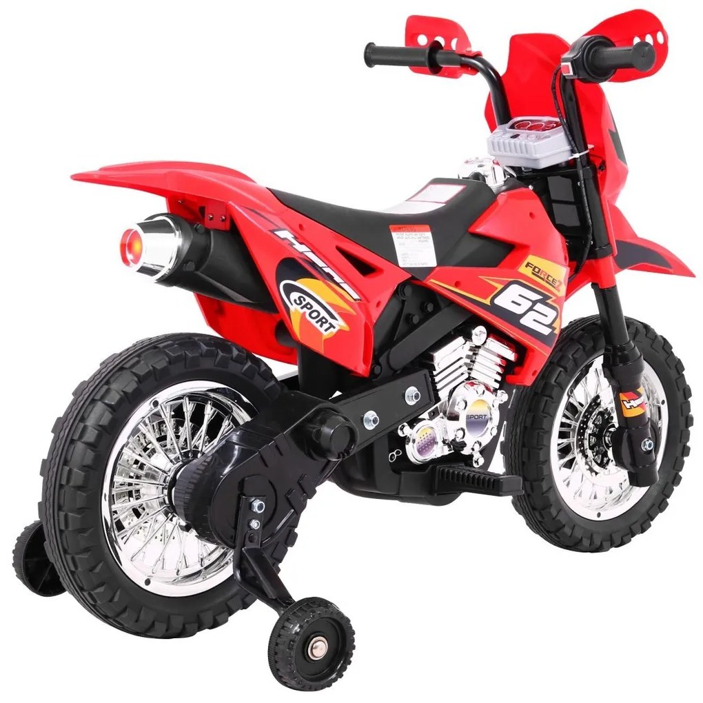 Mota elétrica para Crianças 6V Cross Vermelha