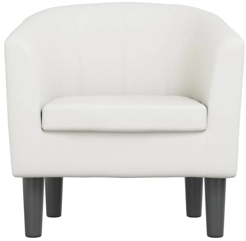Poltrona couro artificial branco
