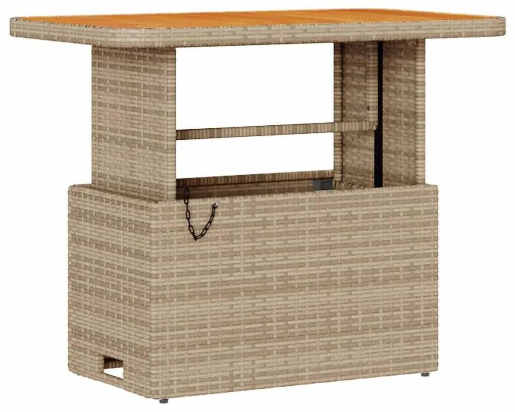 Conjunto de Jantar Jardim 3 Peças com Almofadas Bege em Rattan Sintéti