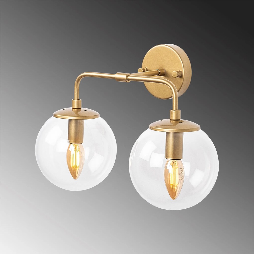 Aplique de Parede Horn – Dourado – 37 x 21 x 27 cm
