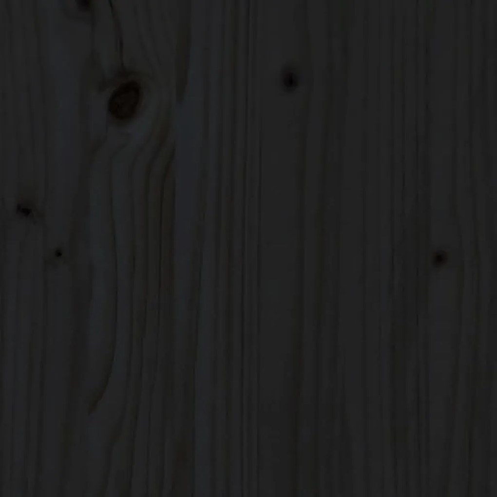 Suporte de lenha 47x39,5x48 cm madeira de pinho maciça preto
