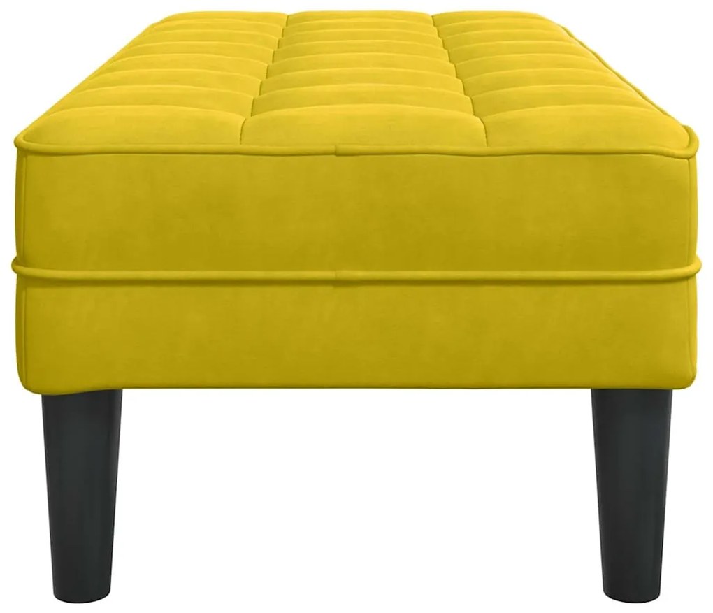 Banco Amarelo 113x57x39 cm de Veludo