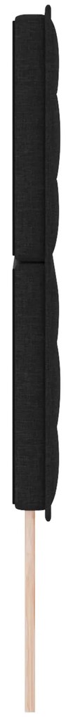 Cabeceira Design de Linhas Preto 160 cm Tecido
